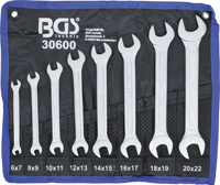 BGS Doppelmaulschlüssel-Satz 6-32 mm 24 Größen DIN 3110 Doppel Maulschlüssel Set 