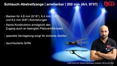 BGS 9737 Schlauch-Abstreifzange arretierbar 202mm Zange Abstreifzange