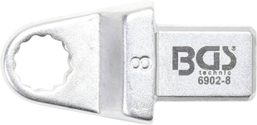 Einsteck-Ringschlüssel | 8 mm | Aufnahme 9 x 12 mm - 9 x 12 mm -  Einsteck-Ringschlüssel - Einsteckwerkzeuge - Drehmoment-Werkzeuge - BGS -  Produkte - BGS technic KG