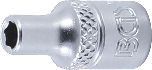 Steckschlüssel-Einsatz Sechskant | Antrieb BGS Innenvierkant mm Steckschlüsseleinsätze Pro mm 4 - KG in 6,3 Sechskant - - 6,3 mm (1/4\