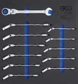 BGS DIY 30002 - Jeu de clés mixtes à cliquet - têtes flexibles - 8