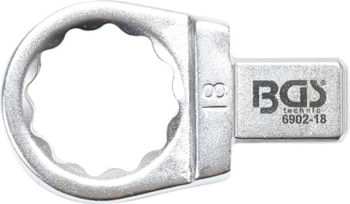 Einsteck-Ringschlüssel | 18 mm | Aufnahme 9 x 12 mm - 9 x 12 mm -  Einsteck-Ringschlüssel - Einsteckwerkzeuge - Drehmoment-Werkzeuge - BGS -  Produkte - BGS technic KG
